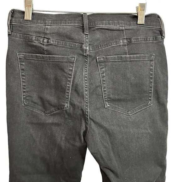 Free People We The Free‎ High Rise Black Distressed Crossed Raw Hem Skinny Jeans - Picture 5 of 7